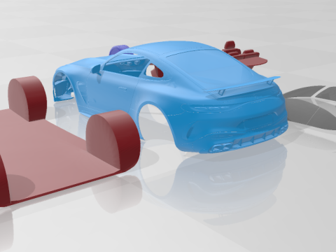 Mercedes Benz AMG GT63 PRO 2025 - 3D Printable Model Separate Parts 3Dプリントモデル