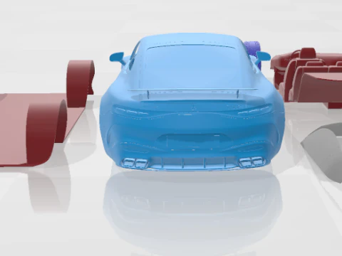 Mercedes Benz AMG GT63 PRO 2025 - 3D Printable Model Separate Parts 3D Print Model