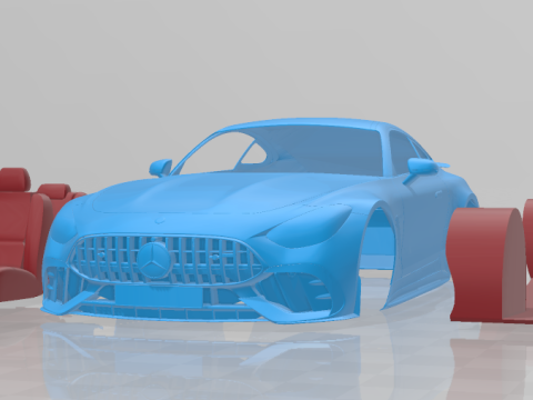 Mercedes Benz AMG GT63 PRO 2025 - 3D Printable Model Separate Parts 3Dプリントモデル