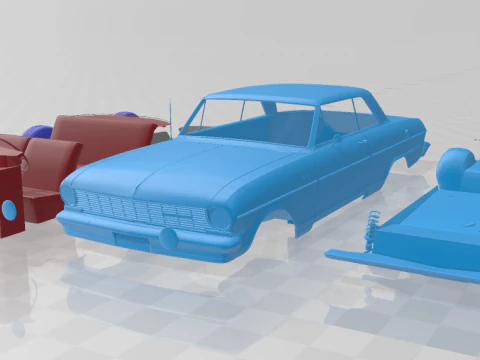 Окремі частини Chevrolet Chevy II Nova 1964 року 3D Принт Модель