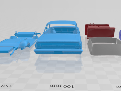 1964 Chevrolet Chevy II Nova separate parts 3D Print Model