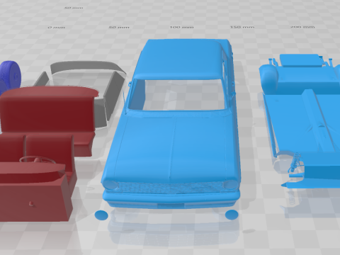 1964 Chevrolet Chevy II Nova separate parts 3D Print Model