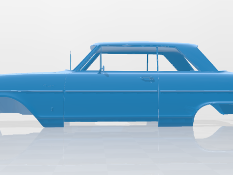 1964 Chevrolet Chevy II Nova - 3D Printable Model Full Body 3Dプリントモデル