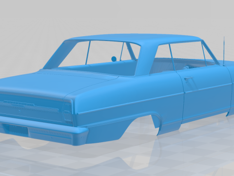 1964 Chevrolet Chevy II Nova - 3D Printable Model Full Body 3Dプリントモデル