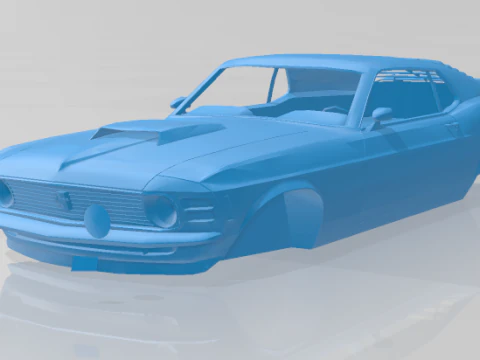 1970 Mustang Boss 302 - Кузов автомобіля 3D Принт Модель