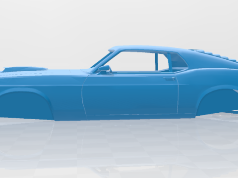 1970 Mustang Boss 302 - Body Car Model do druku 3D