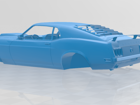 1970 Mustang Boss 302 - Body Car Model do druku 3D