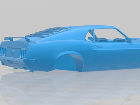 1970 Mustang Boss 302 - Body Car Model do druku 3D