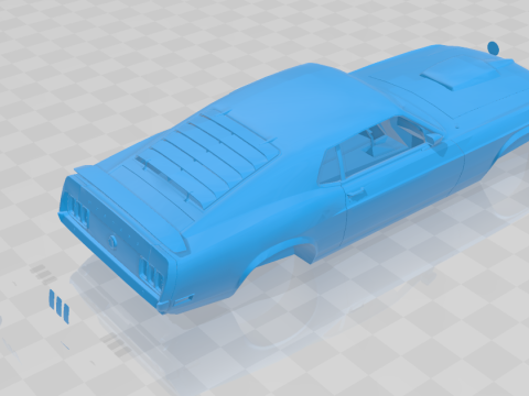 1970 Mustang Boss 302 - Body Car Model do druku 3D