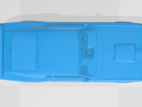 1970 Mustang Boss 302 - Body Car Model do druku 3D