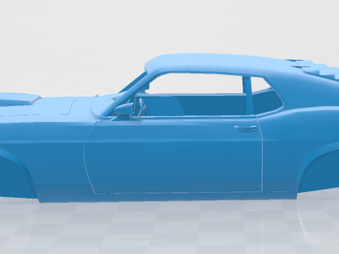 1970 Mustang Boss 302 - Body Car Model do druku 3D