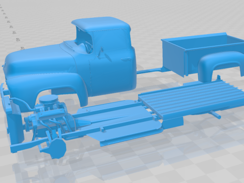 1956 F100 Pickup Truck - Separate Parts 3D-printmodel