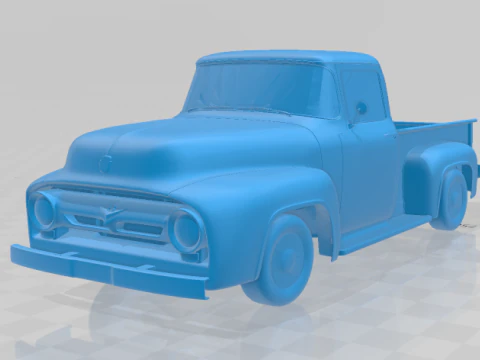 Camionete F100 1956 - Corpo S&oacute;lido Modelo de Impressão 3D