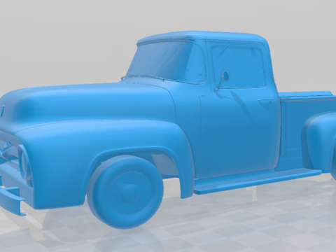 1956 F100 Pickup Truck - Solid Body Modelo de impresión 3D