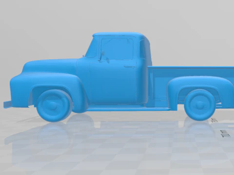 1956 F100 Pickup Truck - Solid Body 3D Print Model
