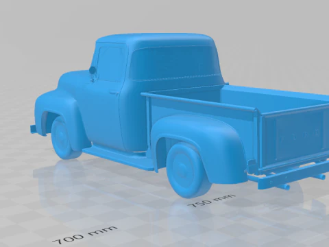 1956 F100 Pickup Truck - Solid Body 3D Print Model