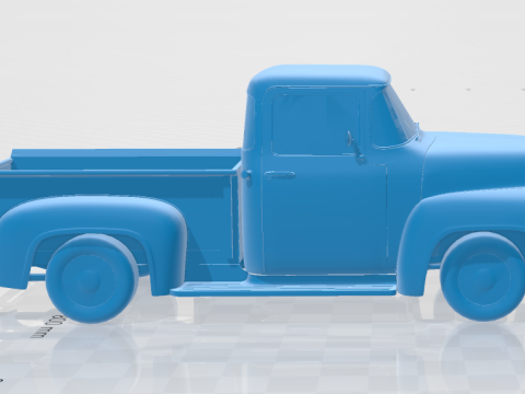 1956 F100 Pickup Truck - Solid Body Modelo de impresión 3D