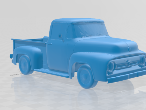 1956 F100 Pickup Truck - Solid Body Modelo de impresión 3D