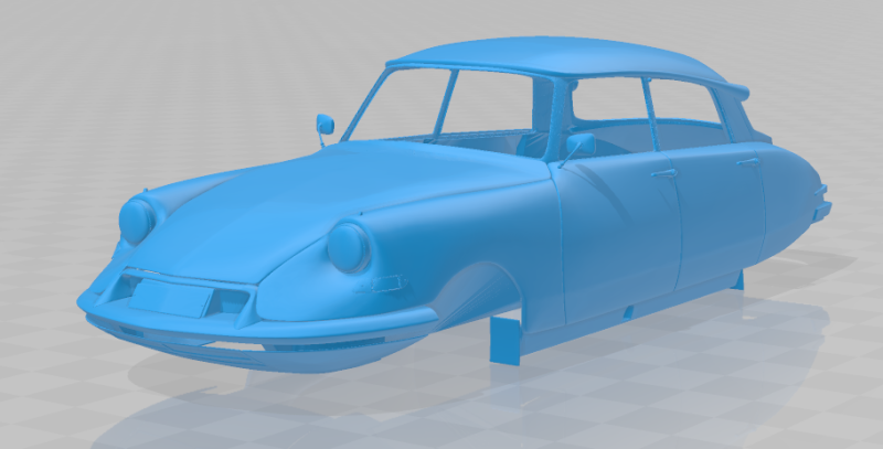 1955 Citroen DS 19 Vintage Elegance - Full Body Model 3Dプリントモデル .c4d .max .obj .3ds .fbx .stl .blend 