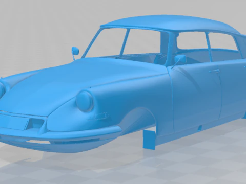 1955 Citroen DS 19 Vintage Elegance - модель повного кузова 3D Принт Модель