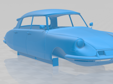1955 Citroen DS 19 Vintage Elegance - Full Body Model 3Dプリントモデル