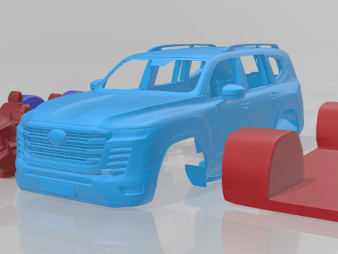Toyota Land Cruiser 300 2022 - Separate Parts Model 3D Принт Модель