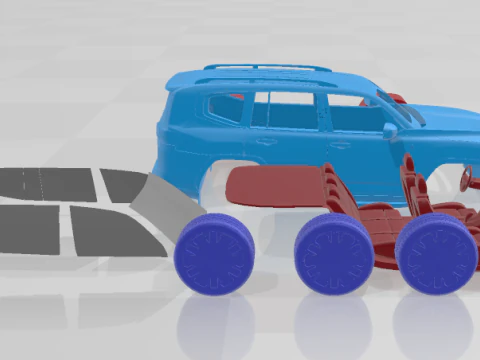 Toyota Land Cruiser 300 2022 - Separate Parts Model 3D Print Model