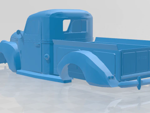 1938 Vairogs Pickup Truck - Body Car Model 3D Print Model