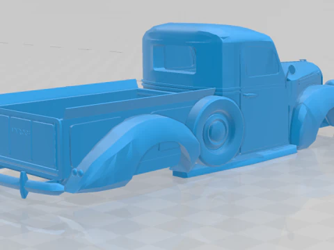 1938 Vairogs Pickup Truck - Body Car Model 3D Print Model