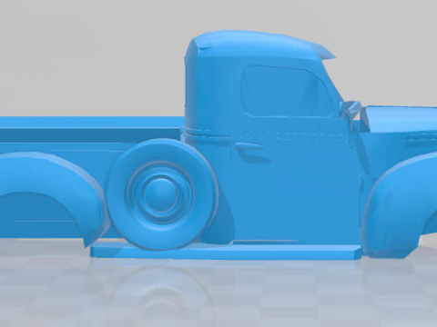 1938 Vairogs Pickup Truck - Body Car Model 3D Print Model
