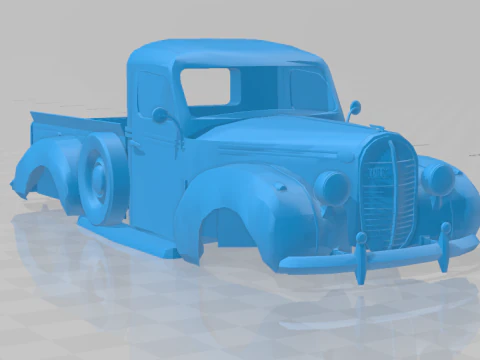1938 Vairogs Pickup Truck - Body Car Model 3D Print Model