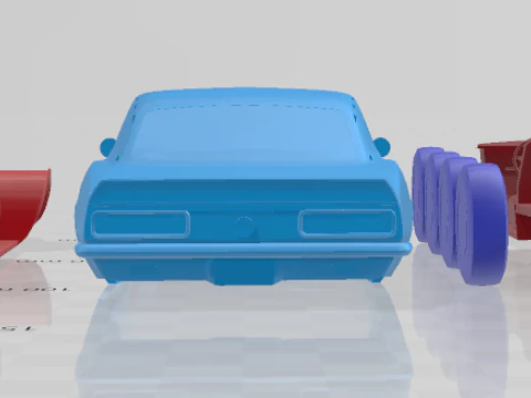 1967 Chevrolet Camaro RS 327 V-8 - Separate Parts Model 3D Print Model