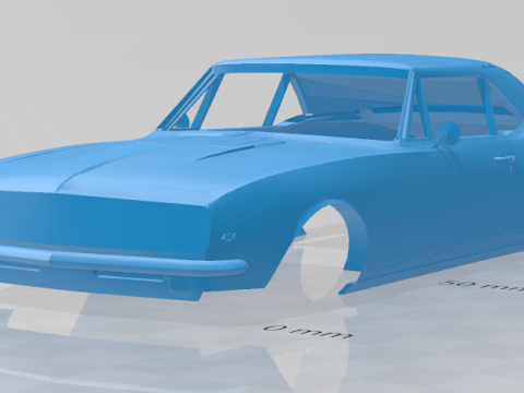 1967 Chevrolet Camaro RS 327 V-8 - Body Car Model 3D प्रिंट मॉडल