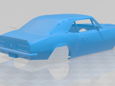 1967 Chevrolet Camaro RS 327 V-8 - Body Car Model 3D प्रिंट मॉडल