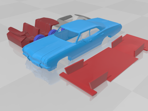1965 Chevrolet Impala SS - Separate Parts Model 3D 打印模型