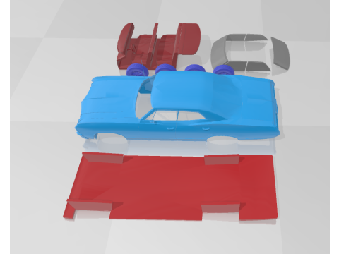 1965 Chevrolet Impala SS - Separate Parts Model 3D 打印模型