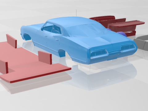 1965 Chevrolet Impala SS - Separate Parts Model 3D 打印模型