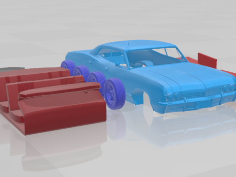 1965 Chevrolet Impala SS - Separate Parts Model 3D 打印模型