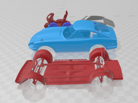 Datsun 240Z - Separate Parts Model 3D प्रिंट मॉडल