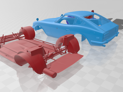 Datsun 240Z - Separate Parts Model 3D प्रिंट मॉडल