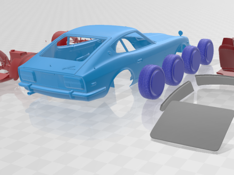 Datsun 240Z - Separate Parts Model 3D प्रिंट मॉडल