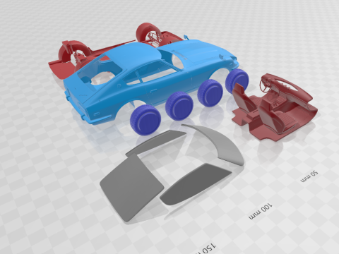 Datsun 240Z - Separate Parts Model 3D प्रिंट मॉडल