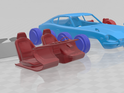 Datsun 240Z - Separate Parts Model 3D प्रिंट मॉडल