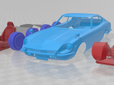 Datsun 240Z - Separate Parts Model 3D प्रिंट मॉडल