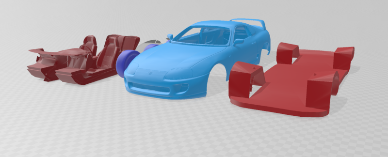 1997 Toyota Supra MK4 - Separate Parts Model Model do druku 3D .c4d .max .obj .3ds .fbx .stl .blend