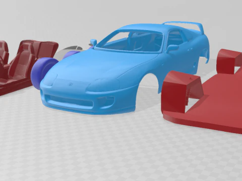 1997 Toyota Supra MK4 - Separate Parts Model 3D Print Model