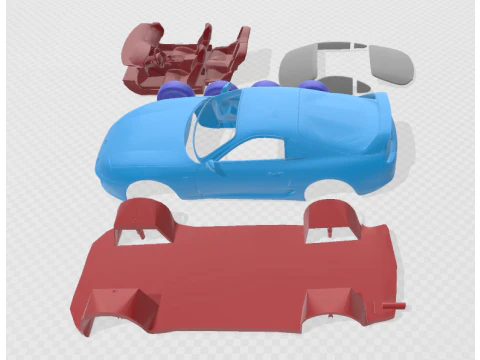 1997 Toyota Supra MK4 - Separate Parts Model 3D Print Model
