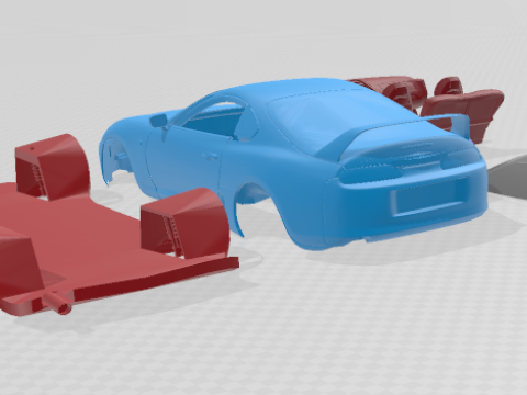 1997 Toyota Supra MK4 - Separate Parts Model Model do druku 3D
