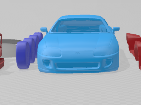 1997 Toyota Supra MK4 - Separate Parts Model Model do druku 3D