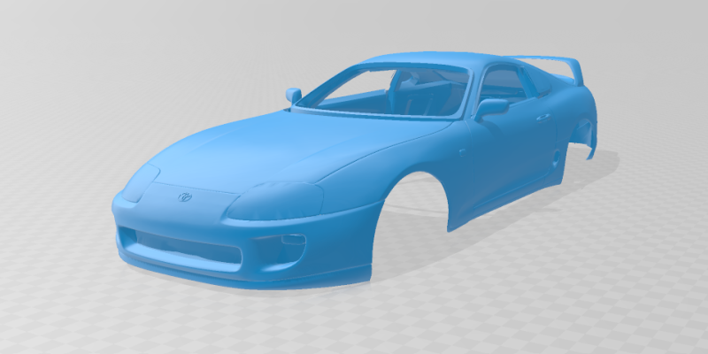 1997 Toyota Supra MK4 - Solid Body Car Model 3D Baskı Modeli .c4d .max .obj .3ds .fbx .stl .blend